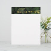 En-tête De Lettre Feuilles tropicaux Dark Green (Debout devant)