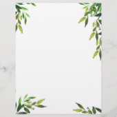 En-tête De Lettre Feuilles verts (Devant)
