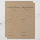 En-tête De Lettre Fiche de notation de dégustation de Whiskey sur Fa (Devant / Derrière)