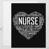 En-tête De Lettre Fière Infirmière Coeur Aimer Appréciation (Devant / Derrière)