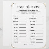 En-tête De Lettre Finish the Phrase Game – Printable Guessing Party (Devant / Derrière)