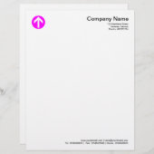 En-tête De Lettre Flèche cerclée - Magenta (Devant / Derrière)