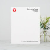 En-tête De Lettre Flèche cerclée - Rouge (Debout devant)