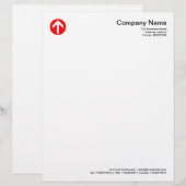 En-tête De Lettre Flèche cerclée - Rouge (Devant / Derrière)