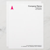 En-tête De Lettre Flèche fine - Rouge néon (Devant / Derrière)