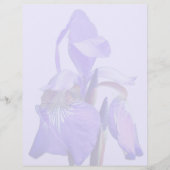 En-tête De Lettre Fleur d'iris à drapeau bleu violet (Devant)