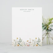 En-tête De Lettre Fleur sauvage d'été (Debout devant)