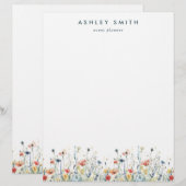 En-tête De Lettre Fleur sauvage dynamique (Devant / Derrière)