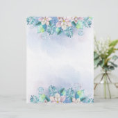 En-tête De Lettre Fleurs aquarelles (Debout devant)