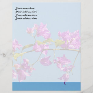 En-tête De Lettre Fleurs de bougainvillée