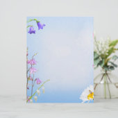 En-tête De Lettre Fleurs de printemps (Debout devant)