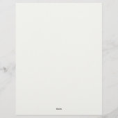 En-tête De Lettre Fleurs et plumes blanches (Dos)