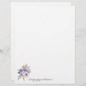 En-tête De Lettre Fleurs, Que Vos Rêves S'Enflamment ! Papeterie (Devant / Derrière)