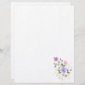 En-tête De Lettre Floral (Devant / Derrière)