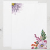 En-tête De Lettre Floral (Devant / Derrière)