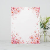 En-tête De Lettre Floral arrière - plan pour une lettre papier, pour (Debout devant)