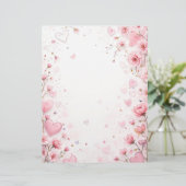 En-tête De Lettre Floral arrière - plan pour une lettre papier, pour (Debout devant)