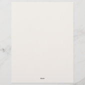 En-tête De Lettre Floral bleu orange et crème (Dos)