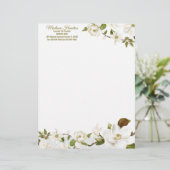 En-tête De Lettre Floral Magnolia (Debout devant)