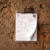 En-tête De Lettre Floral Wellness QR Code & Branding