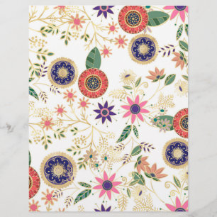 En-tête De Lettre Flore folklorique branchée Flore originale Design