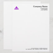 En-tête De Lettre Forme triangulaire 02 - Violet (Devant / Derrière)