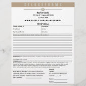 En-tête De Lettre Formulaire de proposition de ligne de diamant blan (Devant)