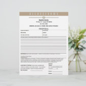 En-tête De Lettre Formulaire de proposition de ligne de diamant blan (Debout devant)