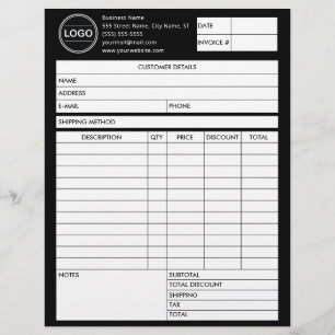 En-tête De Lettre Formulaire de reçu de vente de logo de facture noi
