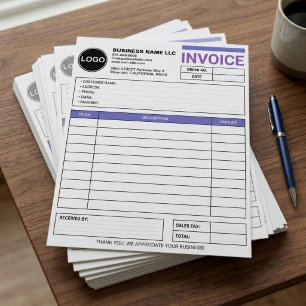 En-tête De Lettre Formulaires de facture de vente pour grande entrep