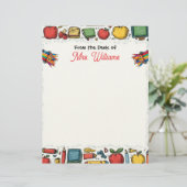 En-tête De Lettre Fournitures scolaires Enseignant (Debout devant)