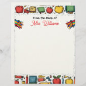 En-tête De Lettre Fournitures scolaires Enseignant (Devant / Derrière)