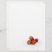 En-tête De Lettre Fraises (Devant / Derrière)