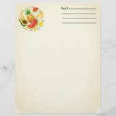 En-tête De Lettre Fruits d'été frais Motif (Devant)