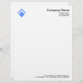 En-tête De Lettre Géométrique 01 - Bébé bleu (Devant / Derrière)