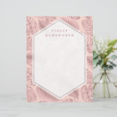 En-tête De Lettre Géométrique tropicale rose (Debout devant)