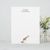 En-tête De Lettre Giraffe (Debout devant)