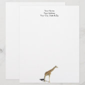 En-tête De Lettre Giraffe (Devant / Derrière)
