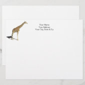 En-tête De Lettre Giraffe (Devant / Derrière)