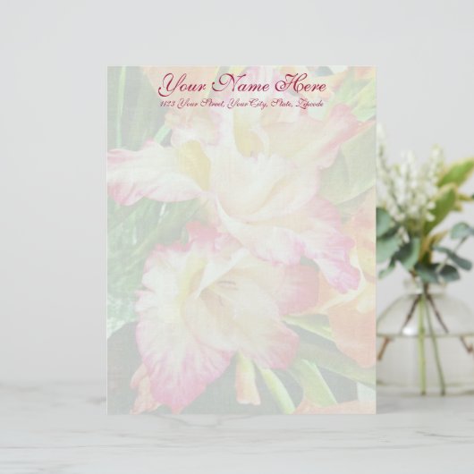 En-tête De Lettre Gladiola texturé (Debout devant)