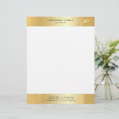 En-tête De Lettre Glamor Blanc Élégant Monogramme Modèle propre (Debout devant)