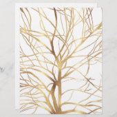 En-tête De Lettre Gold Tree Silhouette (Devant / Derrière)