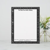 En-tête De Lettre Gothic Rose in Black and Gray (Debout devant)