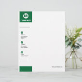 En-tête De Lettre Grande marge - Vert de la forêt (Debout devant)