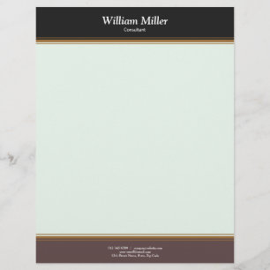 En-tête De Lettre Grandes Brown noires minimalistes modernes