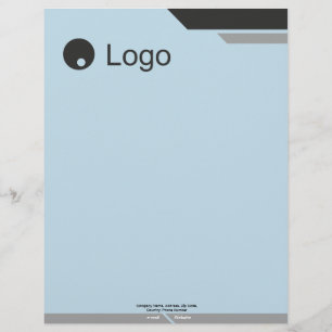 En-tête De Lettre Graphique à deux bandes en nuances de gris classiq