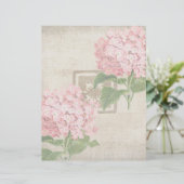 En-tête De Lettre Grappes d'Hydrangea Rose II (Debout devant)