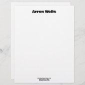 En-tête De Lettre Gras moderne (Devant / Derrière)