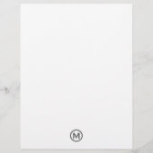 En-tête De Lettre Gray Simple Monogramme Nom typographique Titre (Dos)