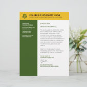 En-tête De Lettre Green Gold School College (Debout devant)